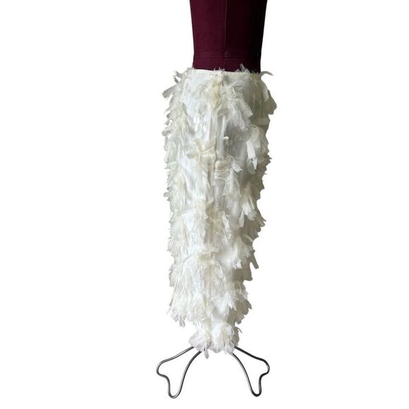 NEW ASOS Edition Pencil MIDI Skirt Textured Sequin Mesh Ivory size 6 - Picture 11 of 11